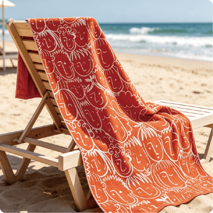 Microfiber towel poncho sample